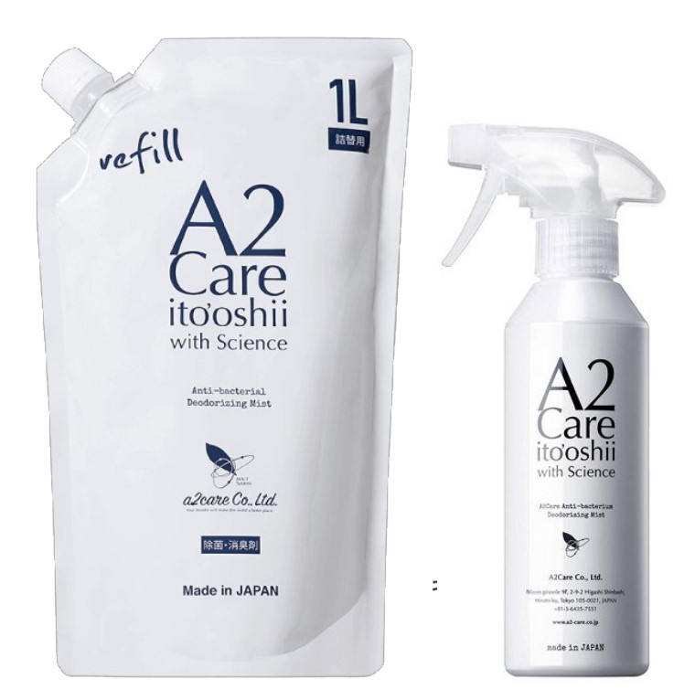 A2care  除菌消臭剤  1L詰替え用 ＆ 300mlから容器スプレーセット